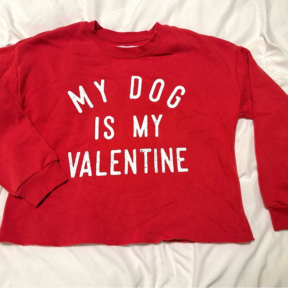Red Valentine's Sweatshirt girls size L